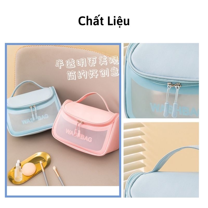 Túi đựng mỹ phẩm mini trong suốt đa năng COS.METIC BAG  nhựa PVC chống nước Xiaomimi 44441ffd