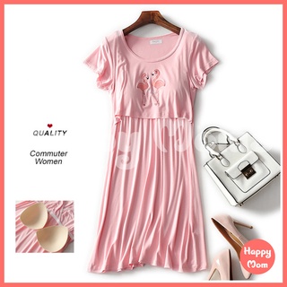 Đầm Bầu Mặc Nhà - Váy Cho Con Bú Có Lót Ngực Siêu Mềm Mịn Thoáng Mát