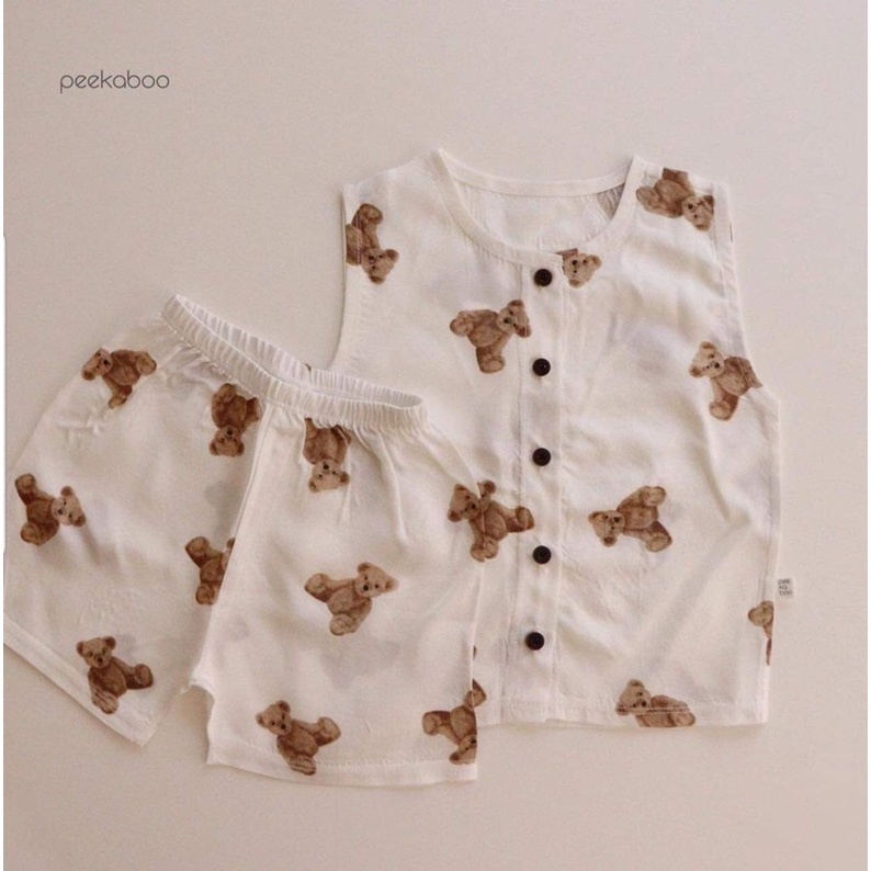 Bộ lanh gấu Peekaboo