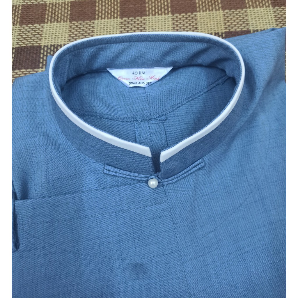 Áo dài nam truyền thống -kèm quần i ngũ thân nam chất liệu vải đũi mềm mại, mát mẻ, lên form áo sang tr