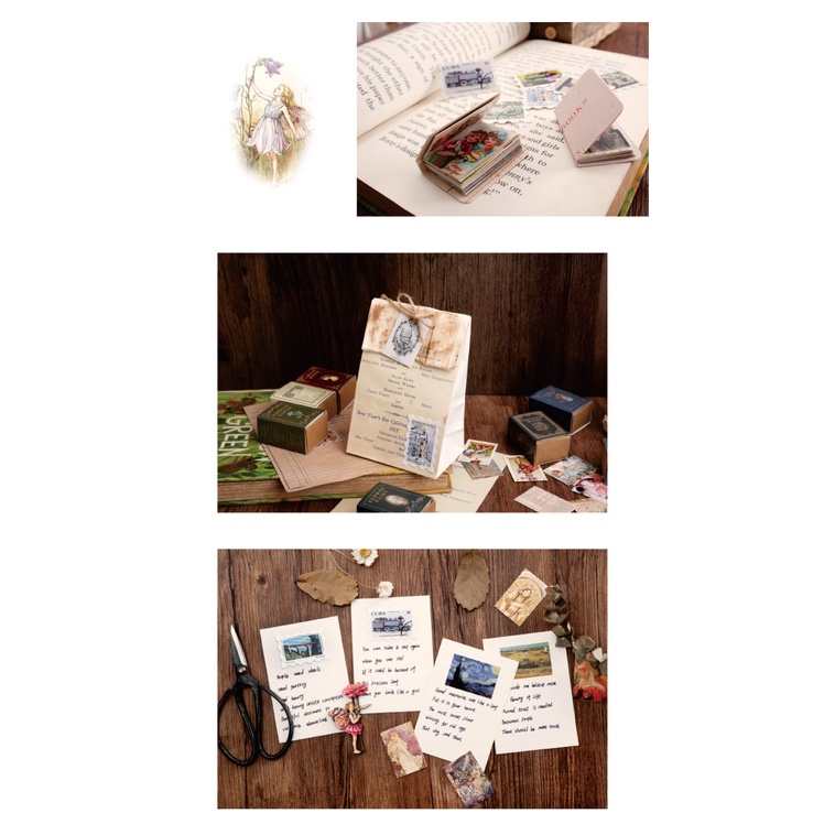 Bộ 100 tờ giấy ghi chú viết tay in hình