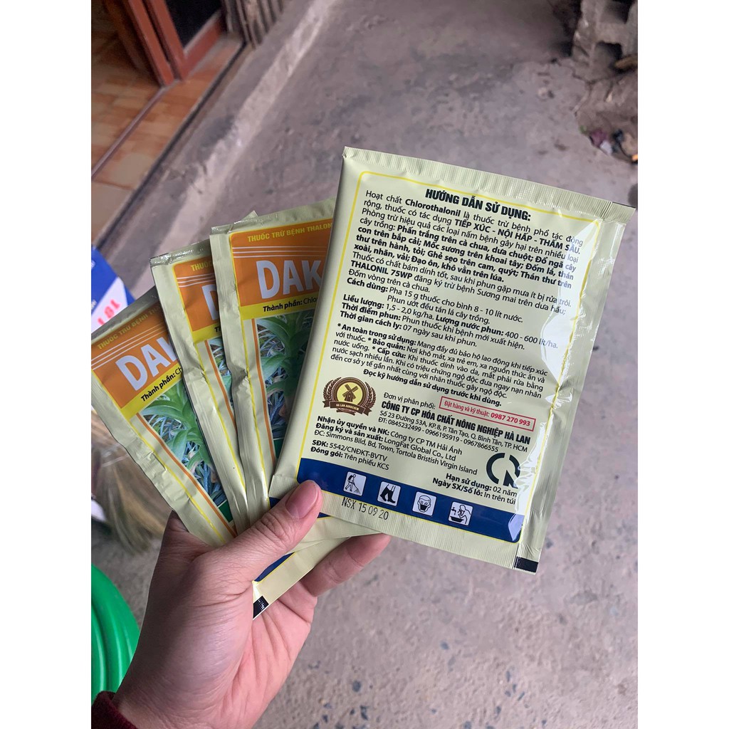 Thuốc trừ nấm bệnh cây trồng Dakomil 75 WP