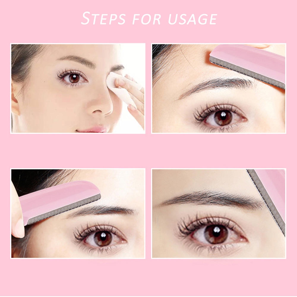 Set 3 Dao Tỉa Lông Mày Bằng Thép Không Gỉ Tiện Dụng