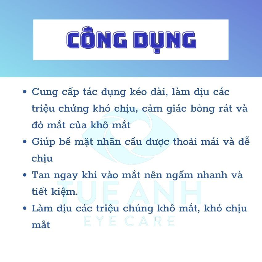 Hydramed Night Sensitive Làm dịu khô mắt và bảo vệ mắt kéo dài.