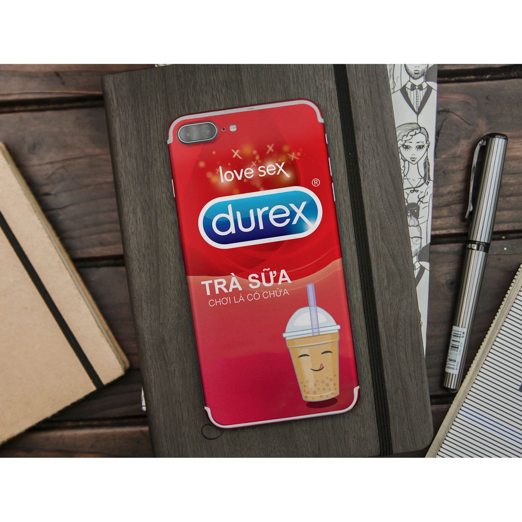 'DEAL - GIÁ SỐC' Miếng Dán Skin Iphone Durex Trà Sữa Cực Độc