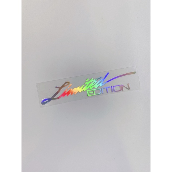 Tem dán phản quang chữ Limited edition 16x3.5cm, dán trang trí xe máy oto laptop....