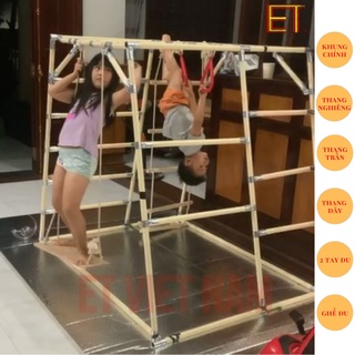 Xà đu đa năng, Khung vận động Active 3 siêu vận động cho bé, tăng chiều cao, IQ, không giới hạn bé chơi, BH 5 năm