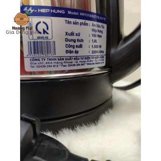 [CHÍNH HÃNG] Ấm siêu tốc Hiệp Hưng 1.8 lít - BH 12 tháng
