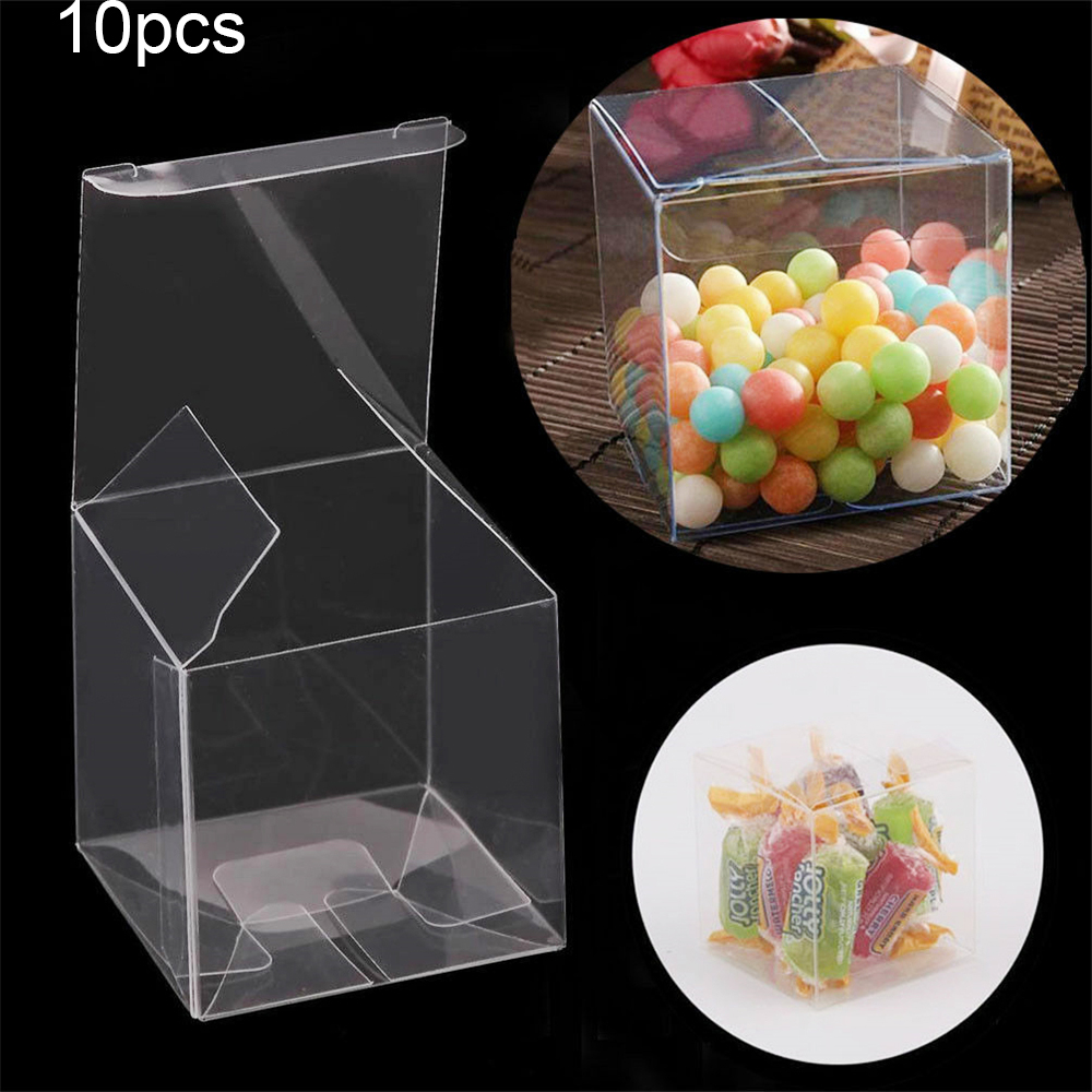 QINJUE Home Decor Party Event Wedding Favors Present Pocket Plastic Candy Boxes