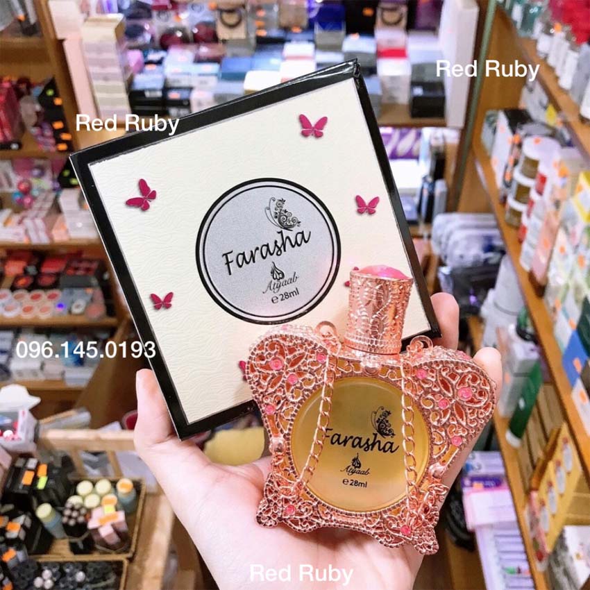 Tinh Dầu Nước Hoa Dubai Farasha Atyaab Nội Địa Chính Hãng Cao Cấp, Dầu thơm Dubai, Red Rubby