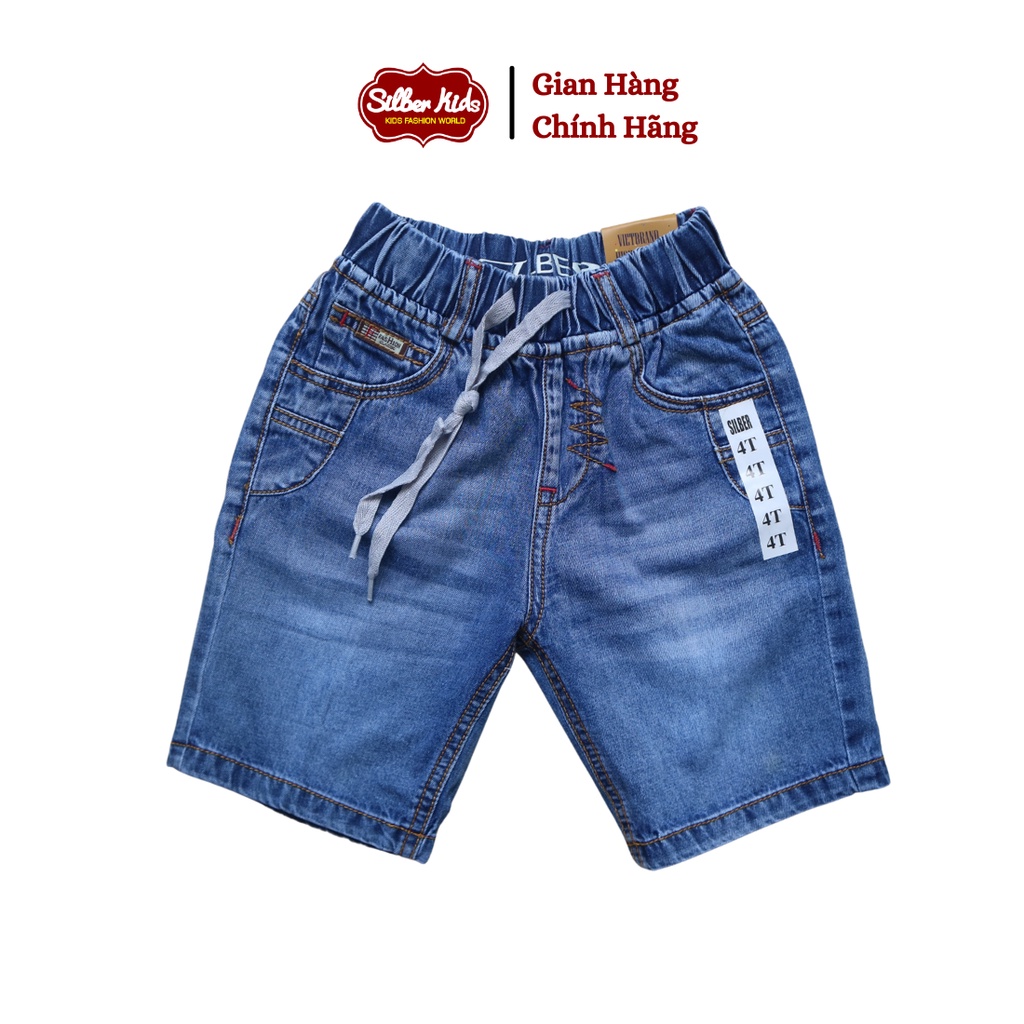 Quần Jean Lửng Bé Trai 27-45kg Phối Túi Đính Fashion SILBER KIDS