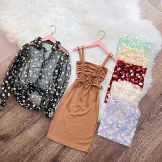 Đầm body rút dây 2 bên