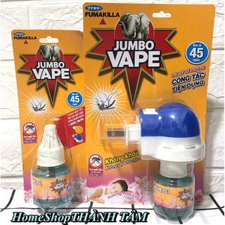 Bộ Máy Xông Tinh Dầu Đuổi Muỗi JumboVape Hương Hoa Lily + Kèm 01 Bình Chất Xông