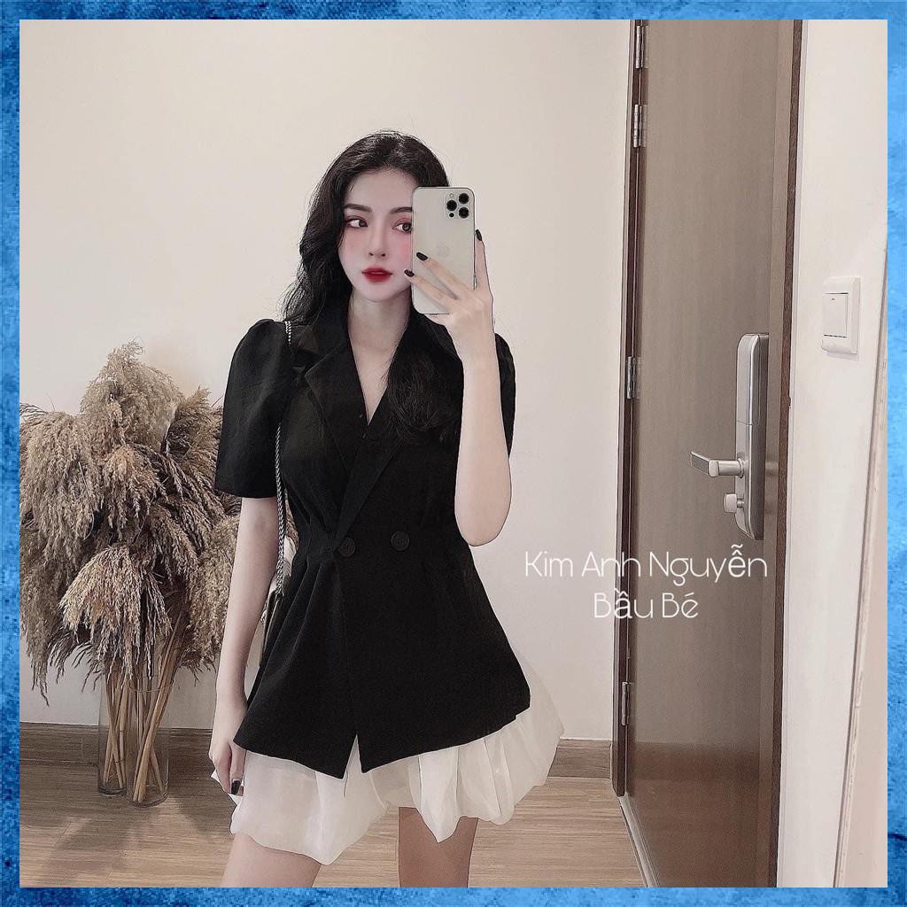 [Cao Cấp] Set Áo Vest Mix Chân Váy Xòe Phồng, Quần Áo Công Sở Tôn Dáng | BigBuy360 - bigbuy360.vn
