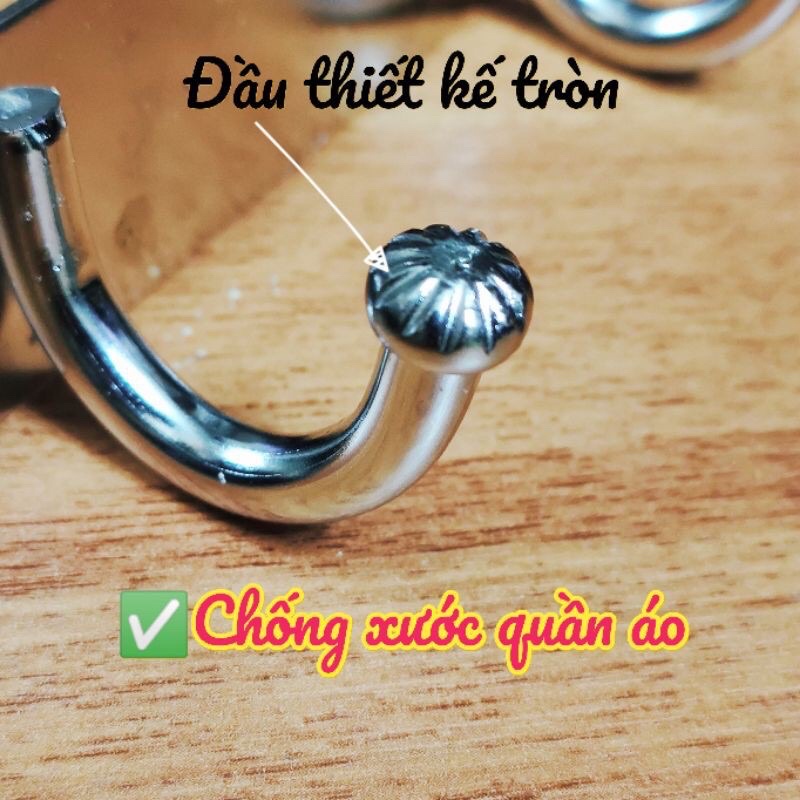 Giá treo đồ, quần áo inox 100% 6 móc cực chắc