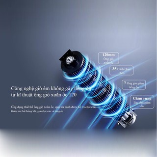 Quạt điều hòa tháp tròn không cánh inverter cao cấp Midea AC120-18AR, bảo hành 12 tháng, lỗi 1 đổi 1