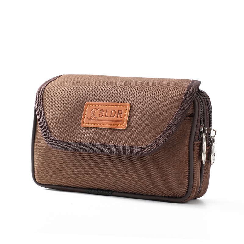 Túi Canvas Ba Lớp Đeo Hông Đựng Điện Thoại Đa Năng Ngang Hông Mới