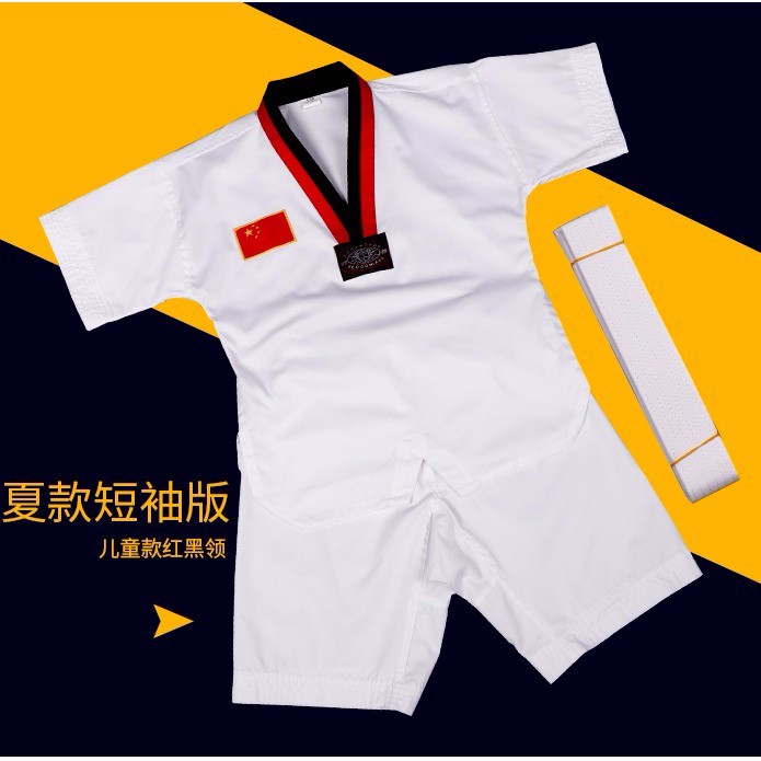 Bộ Quần Áo Tập Võ Taekwondo Tay Dài Chất Cotton Mềm Mại Dành Cho Người Lớn Và Trẻ Em
