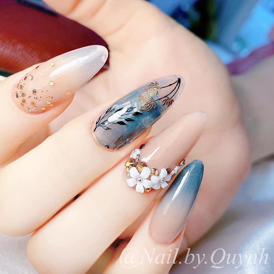 Hoa sứ mix màu - Phụ kiện nail siêu đẹp 2021