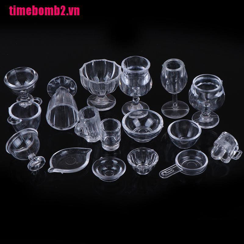 Bộ 17 Món Đồ Chơi Trong Suốt Trang Trí Nhà Búp Bê