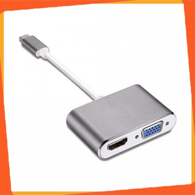 Cáp Chuyển Usb Type-C to HDMI & VGA 4k ARIGATO Đảm Bảo Chất Lượng