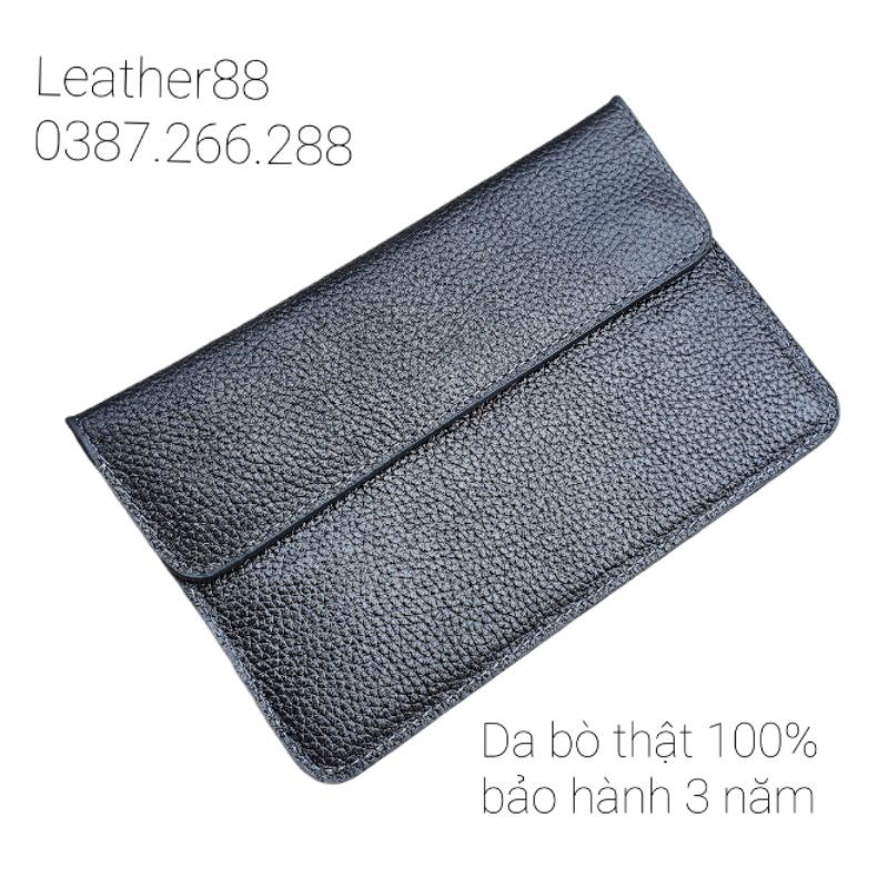 [Da thật]  Ví đăng kiểm ô tô da mill WL109 (Black) - 100% da bò thật, BH 3 năm