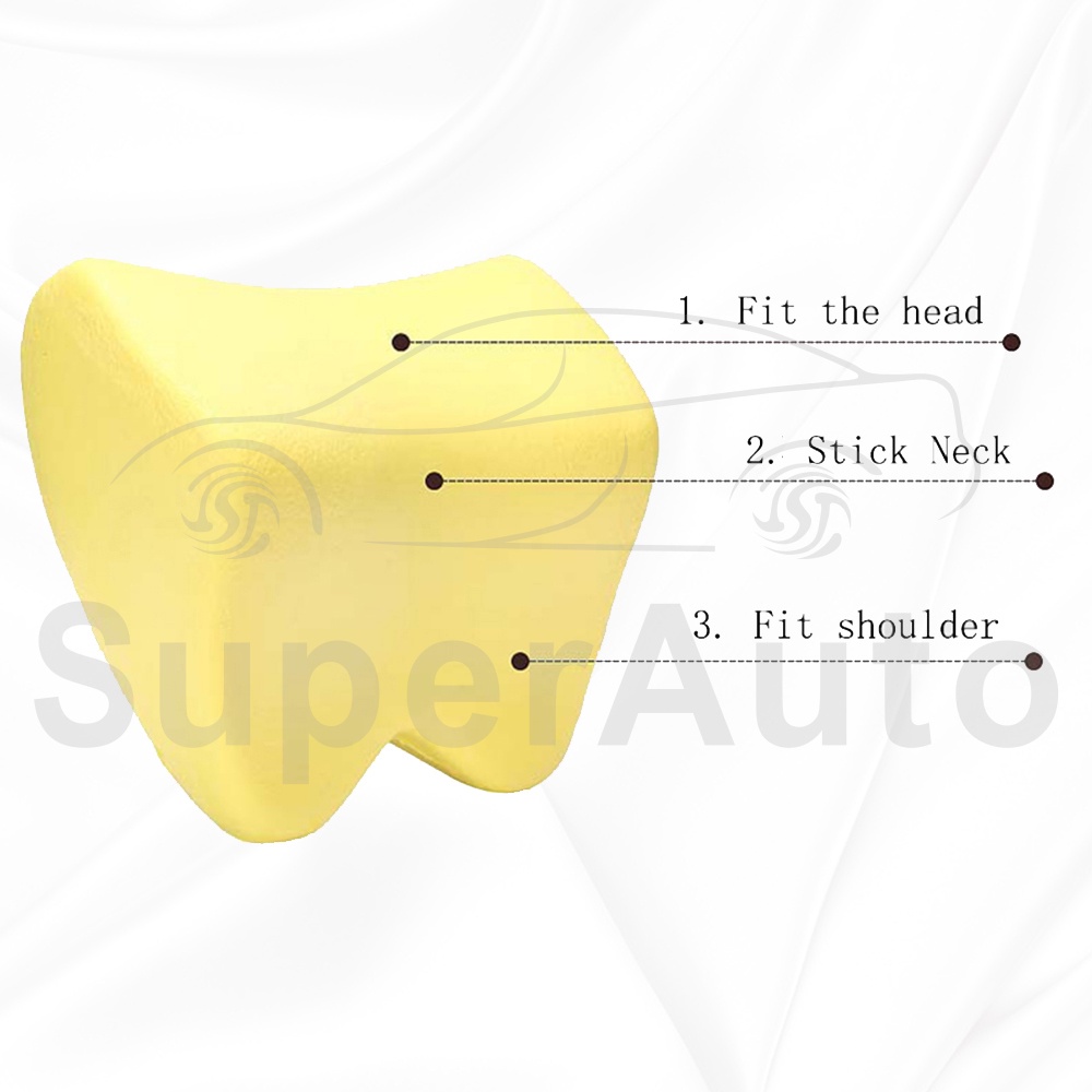 SuperAuto Gối Tựa Ghế Ngồi Xe Hơi Bảo Vệ Cổ GốI TựA ĐầU Xe HơI Phụ KiệN Trang Trí Ô Tô