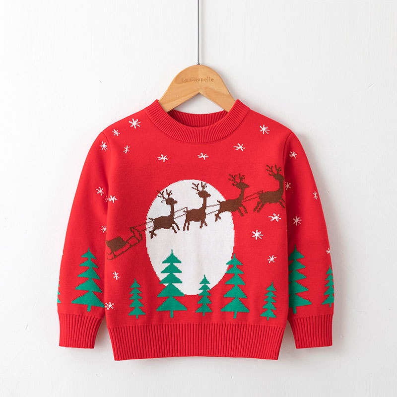 Áo Sweater hai lớp phong cách Giáng sinh năm mới cho bé