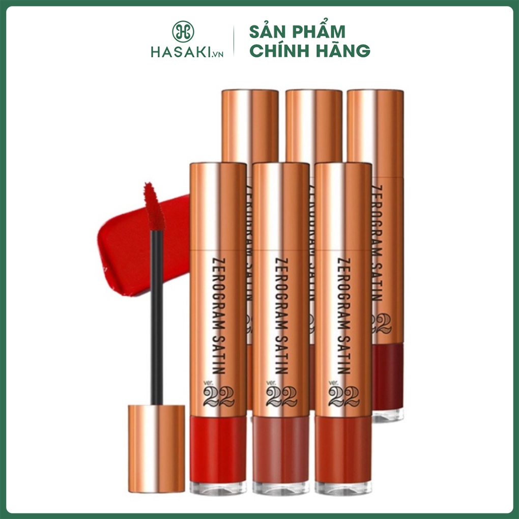 Son Kem Chosungah22 #01 Bright Red Màu Đỏ Tươi 6g Zerogram Satin Velvet Lip Tint Hasaki Sản phẩm chính hãng