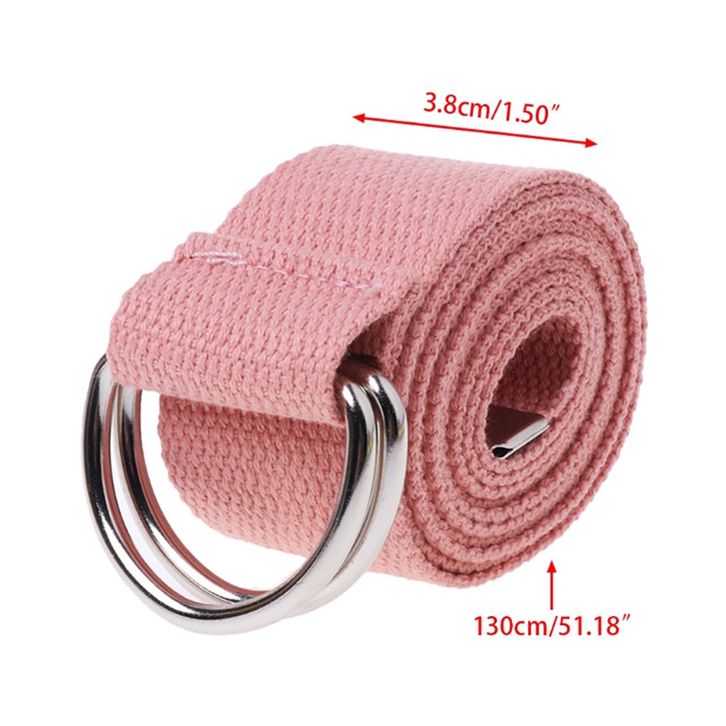 Thắt Lưng Vải Canvas Nylon Khóa Chữ D Thời Trang Cho Nam Nữ
