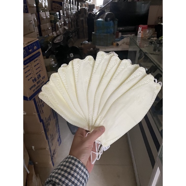 THÙNG 300 CHIẾC KHẨU TRANG CÁ KHÁNG KHUẨN 4D KF94 ÔM SÁT MẶT LỌC BỤI BẨN