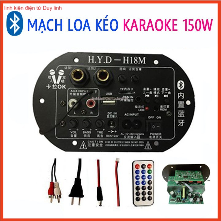 Mạch Loa Kẹo Kéo Karaoke Bluetooth 150W .