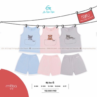 [Đủ Mẫu] Bộ Quần Áo Ba Lỗ Cotton Tăm Lạnh BST Masa Haru (Size 6-9 Tháng đến 2-3 Tuổi)
