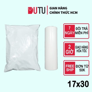 [SIÊU DAI] 100 Túi Đóng Hàng Chống Bóc Siêu Dai, Tiết Kiệm, Tiện Lợi Màu Trắng Size 17x30