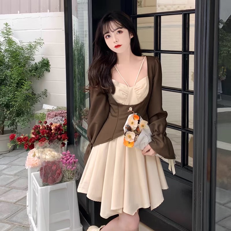 Váy ôm eo liền lolita Quảng Châu siêu chất