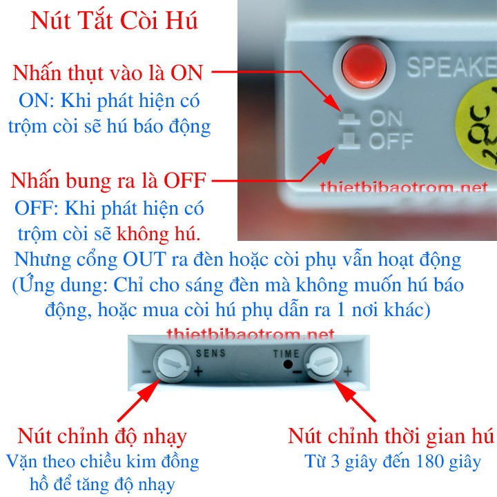 Báo Trộm Hồng Ngoại HT1A ( Sử dụng điện gia dụng 220V)