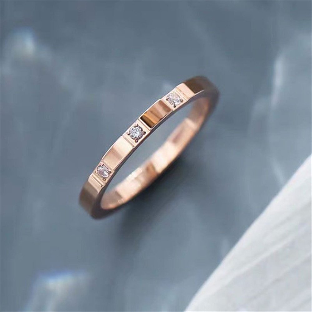 Nhẫn thép titan thiết kế đơn giản phong cách Nhật Bản thời trang cho nữ