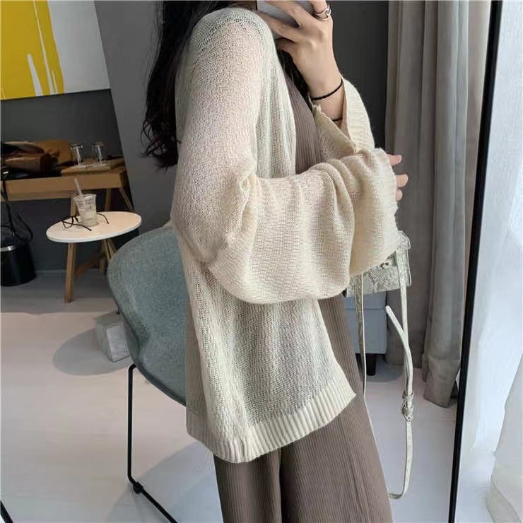 Áo khoác len cardigan Xiaozhainv chống nắng thời trang mùa hè cho nữ