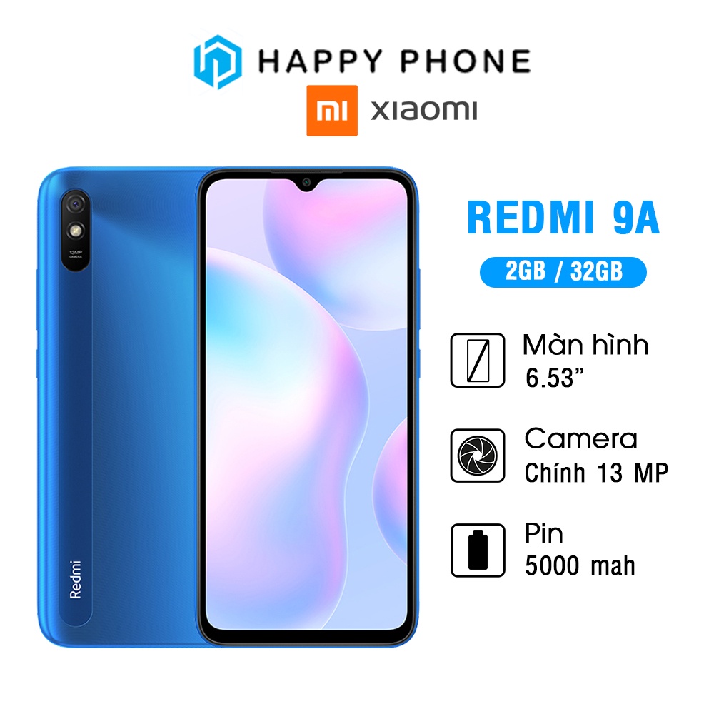 Điện thoại Xiaomi Redmi 9A (2GB/32GB) - Hàng Chính Hãng, Nguyên Seal, BH 18 tháng