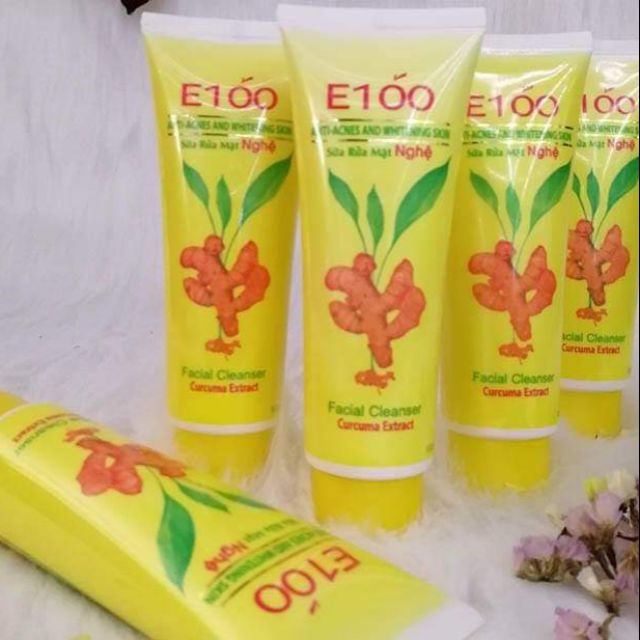 Sữa rửa mặt E100 Nghệ Ngừa mụn 50g