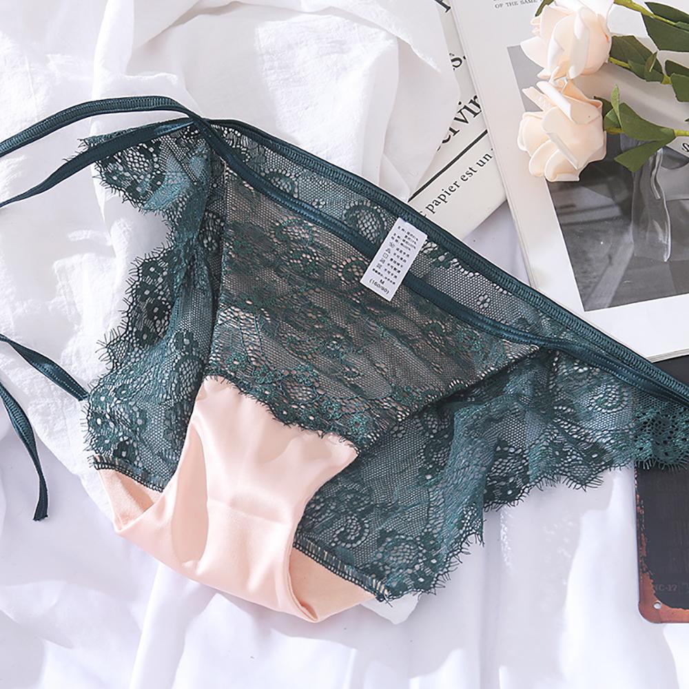 SOMEDAYZL Quần Lót Ren Hoa Trong Suốt Lưng Thấp Thiết Kế Quyến Rũ Cho Phái Nữ