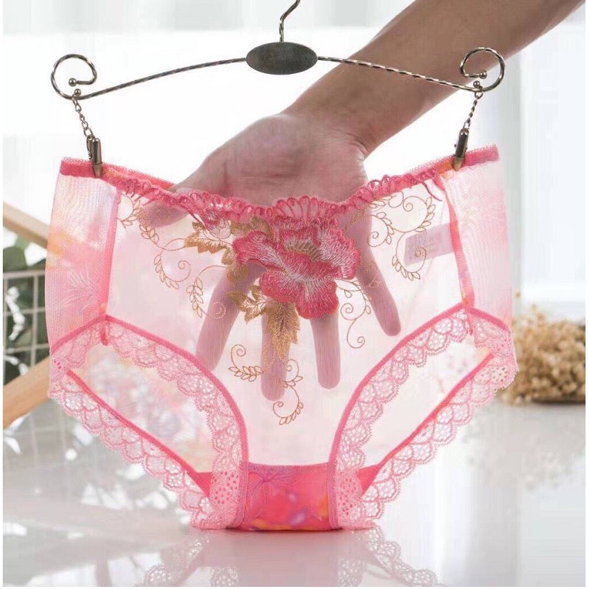 QUẦN LÓT 3D Hoa Hồng Ren Lưới Cực Đẹp KHÁNG KHUẨN 3D803