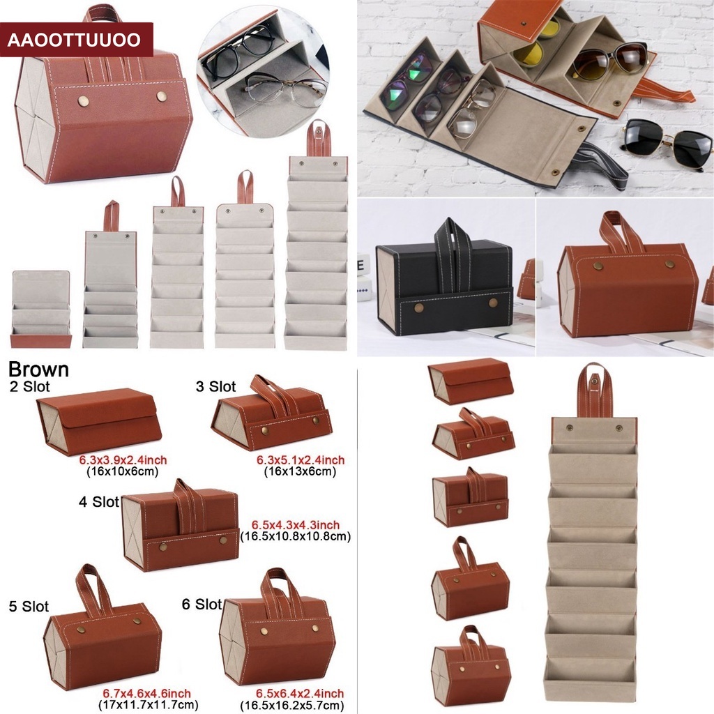 Hộp đựng mắt kính nhiều ngăn có thể gập lại tiện dụng