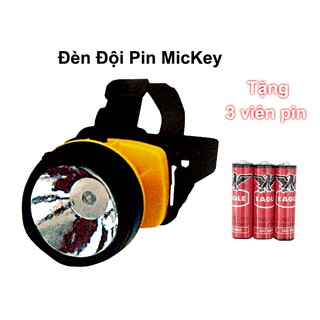 Đèn đội đầu pin mickey led siêu sáng