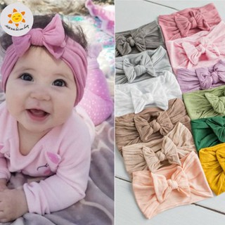 Turban Nơ Chất Liệu Mềm Mịn, Co Giãn Tốt Thoải Mái Cho Bé Gái Từ Sơ Sinh Đến 2 Tuổi