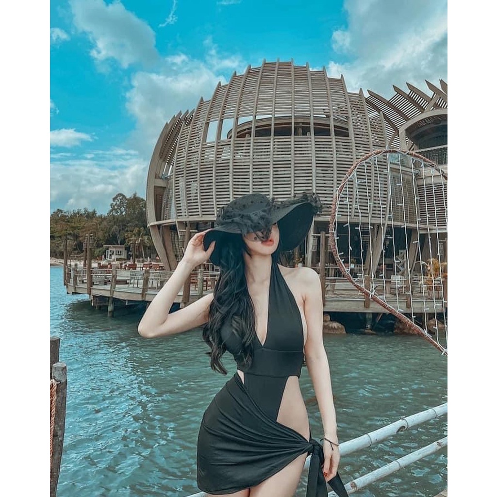 Bộ bikini đi biển cao cấp 1 mảnh bassic