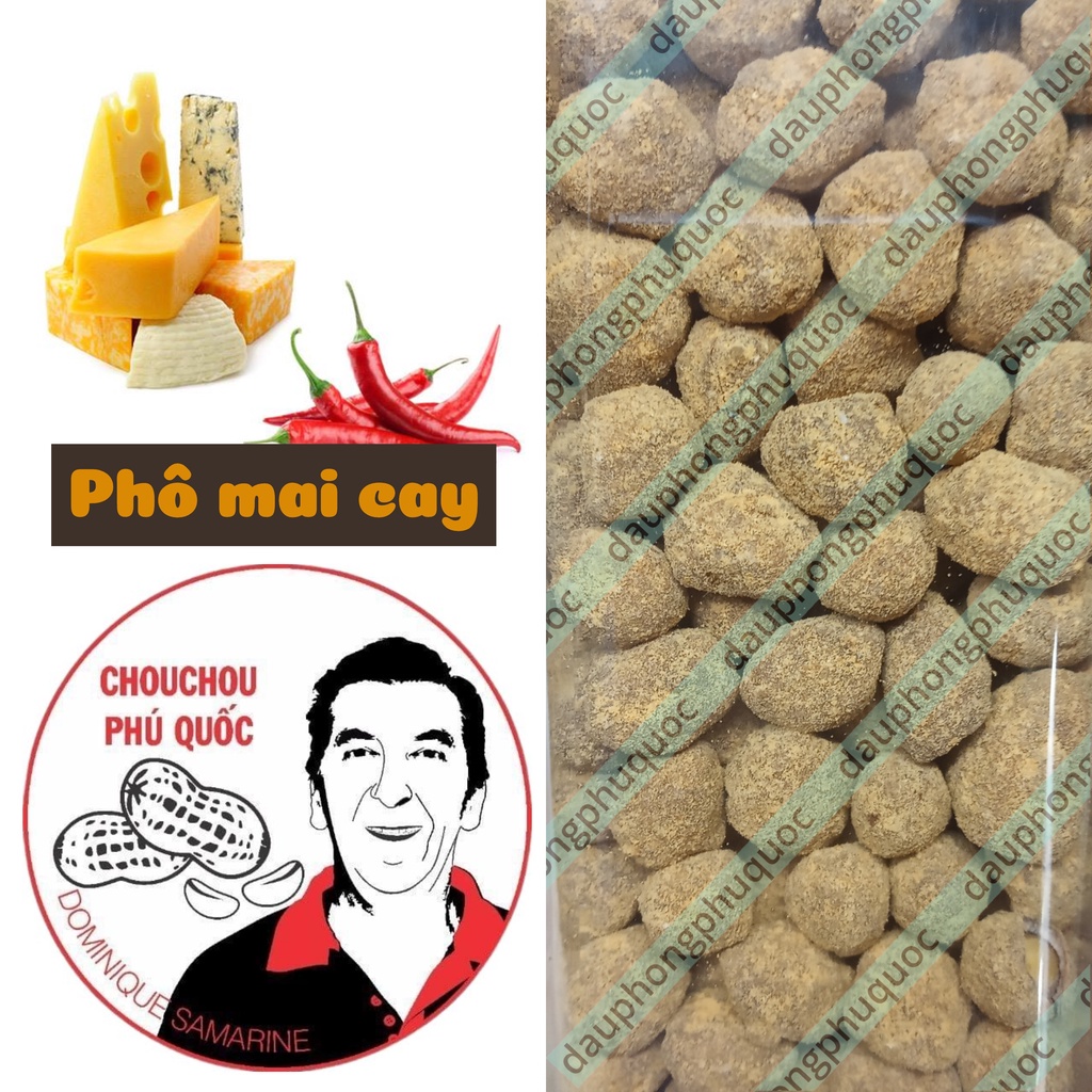 Đậu phộng phô mai cay CHOUCHOU PHÚ QUỐC ÔNG TÂY - hũ 500g