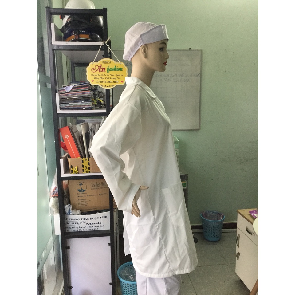 ÁO BLOUSE, ÁO BÁC SĨ KATÊ Ý TÚI VUÔNG XẺ TÀ _ HÌNH CHỤP THẬT