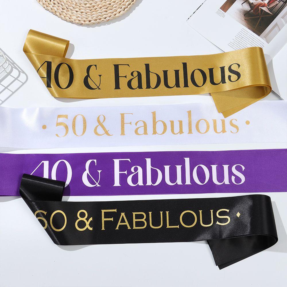 Daphs Băng Đeo Vai Satin Lấp Lánh Thời Trang Trang Trí Tiệc Sinh Nhật Thứ 30 / 40 / 50 / 60