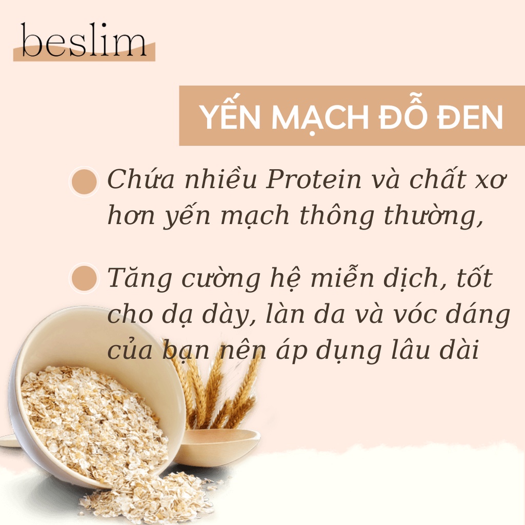 Yến mạch giảm cân đỗ đen Cán Vỡ, Yến mạch Úc 1KG (Kèm hướng dẫn ăn + tập)